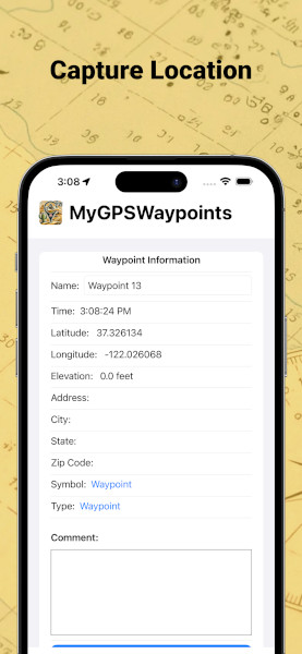 GPS Waypoint Screenshot 1